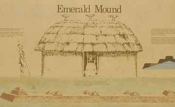Drawing of the ceremonial structure on top of the secondary mound.
