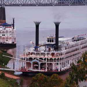 American Queen and American Duchess visiting Natchez, Mississippi