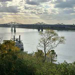 View of Mississippi River from Natchez Bluff Trail