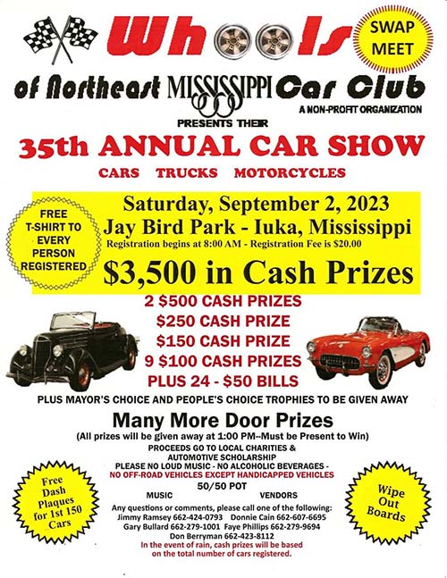 Wheels of Northeast Mississippi Car Club Car Show - Iuka, Mississippi