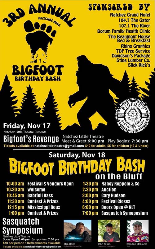 Bigfoot Birthday Bash - Natchez, Mississippi