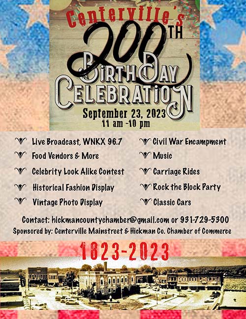 Centerville's 200th Birthday Celebration - Centerville, Tennessee