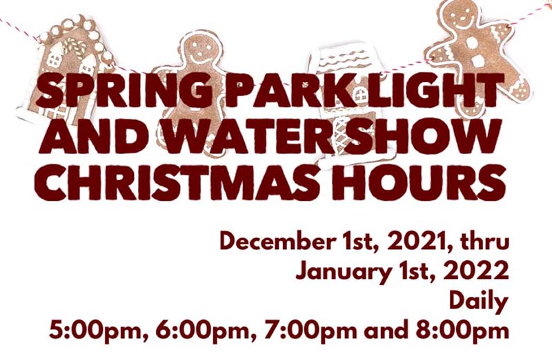 Spring Park Christmas Light and Water Show - Tuscumbia, Alabama