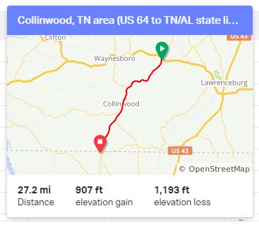Collinwood, Tennessee - north to south