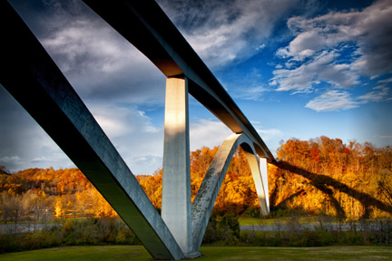 Double Arch Bridge - Natchez Trace Fall Foliage