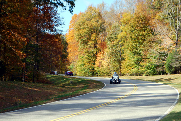 Trike at Milepost 431 - Tennessee Fall Foliage