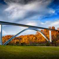 Natchez Trace Parkway: Nashville - Franklin | Photo of the Double Arch Bridge from the valley.