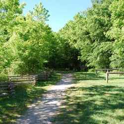 Beginning of the hiking and horse trails at Garrison Creek.