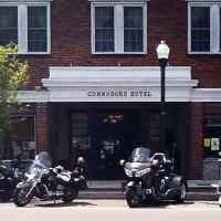Another motorcycle group at the Commodore Hotel in Linden, TN. 