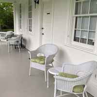 Front Porch at Mamie's Cottage - each suite has a private entrance from the porch.