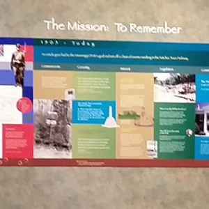 Display panel at the Parkway Visitor Center in Tupelo, MS.