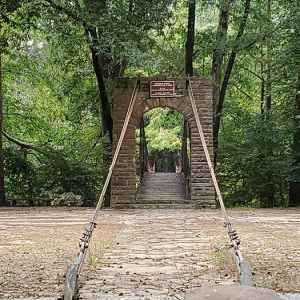 Tishomingo State Park Swinging Bridge built in 1939 by the Civilian Conservation Corps.