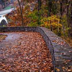 View from the Birdsong Valley overlook, looking at the Double Arch Bridge.