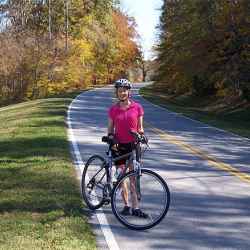 Bicycling on a beautiful fall day near milepost 362 in southern Tennessee. 