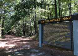 Mississippi - a section of the Old Trace at milepost 221.4