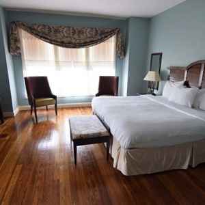 One of the spacious guest rooms - all with a king size bed and private bathroom.