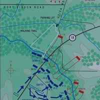 Map showing the battle lines at Raymond Military Park.