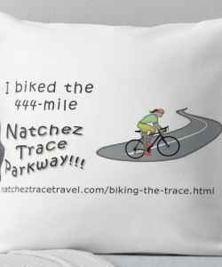 I (one woman) Biked - Throw Pillow