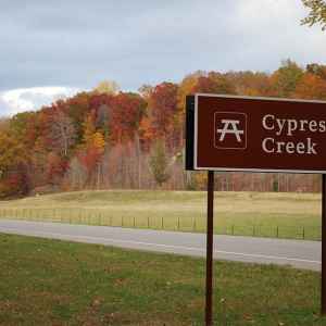 Tennessee - Parkway at Cypress Creek - Natchez Trace Fall Foliage - November 6 - Photographer: Randy Fought