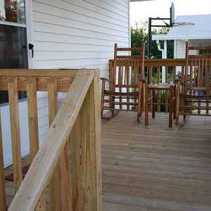 Spacious Covered Deck and Entrance