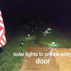 Lighted Path from Parking Entry to Guests' Private Entry