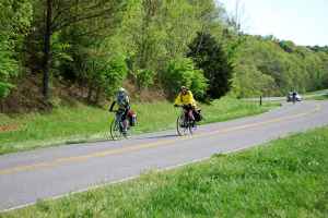 Bicyclists at milepost 427