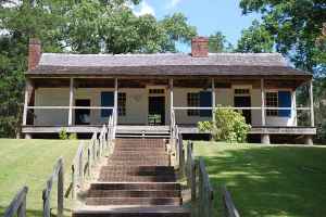 Steps leading up to Mount Locust - milepost 15.5