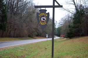 Parkway at the Sunken Trace site - milepost 41.5
